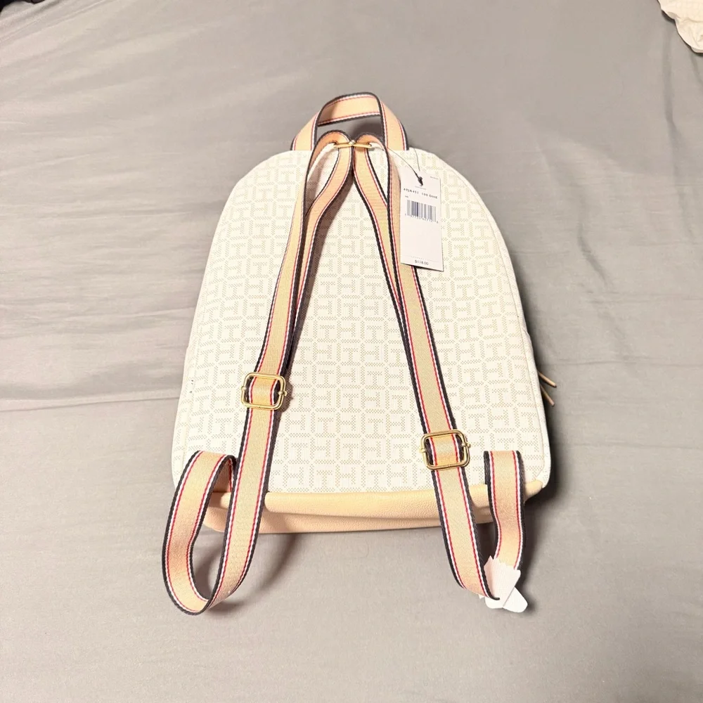 Tommy Hilfiger Cream Monogram Backpack